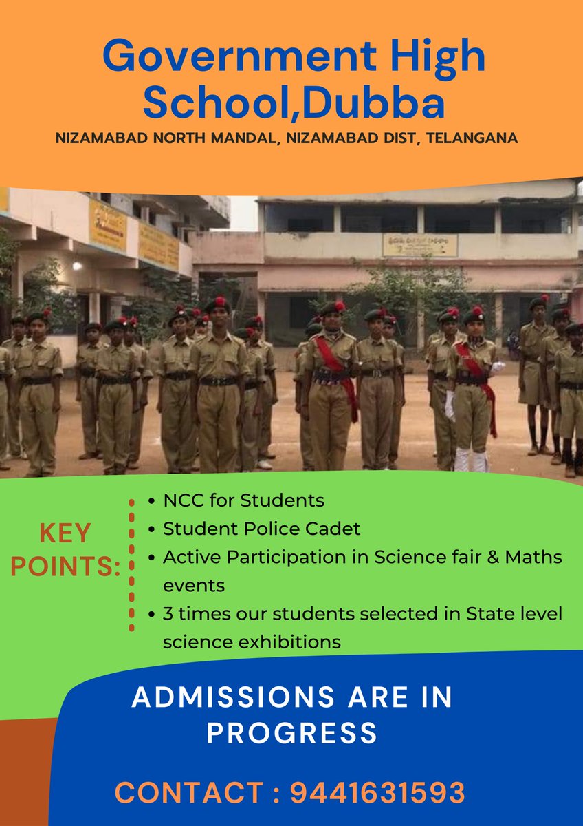 SriRenikunta's tweet photo. Task 8 : Prepared brochure &amp; video for Government High School,  #Dubba Village #NizamabadNorth Mandal, #Nizamabad District @Collector_NZB @MC_Nizamabad @TelanganaCMO @HiHyderabad https://t.co/f2CC89EG6W
