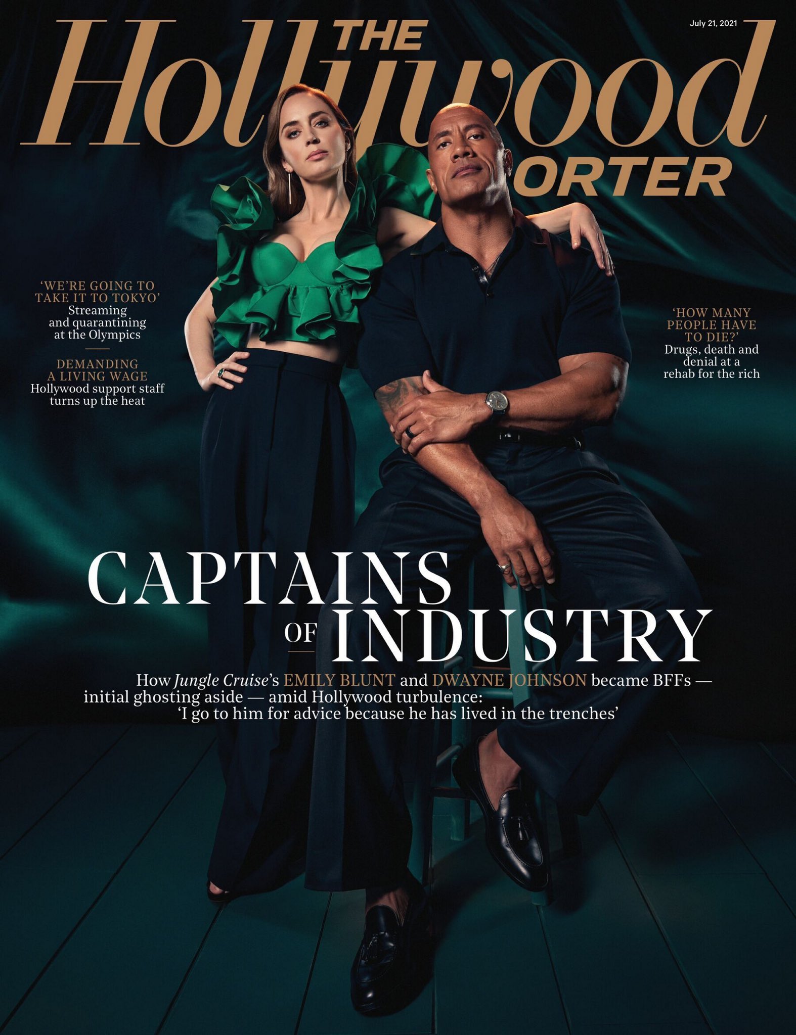 Best Of Emily Blunt On Twitter Emily Blunt And Dwayne Johnson Photographed For The Hollywood Reporter 2021 Https T Co V65e892lzd Twitter
