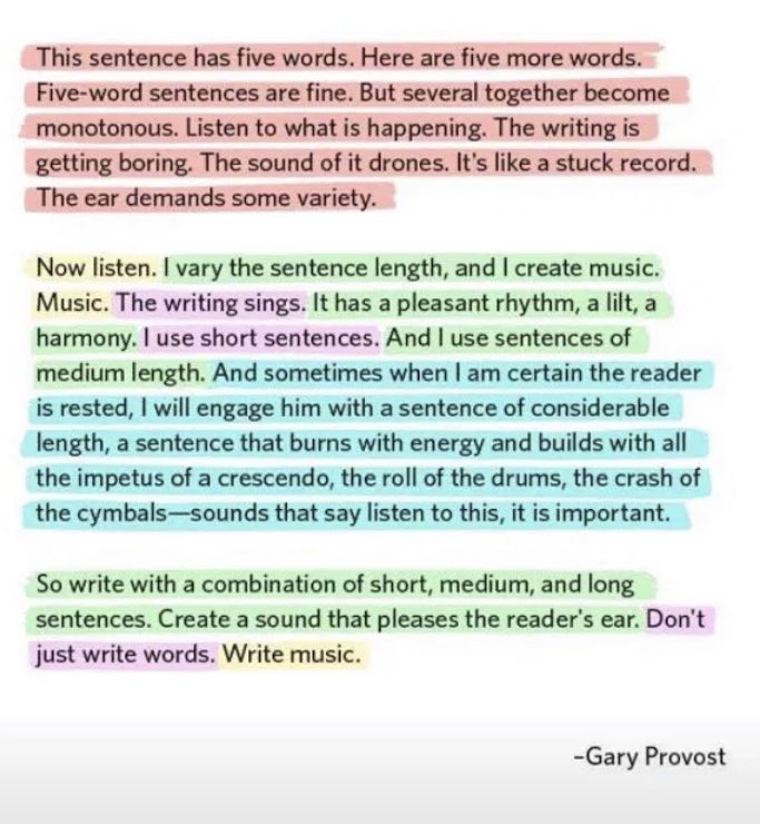 I’ve used this resource to show the effect of playing with sentence length in writing for 5 years now. Every time the improvement in the pupils’ writing is staggering 📝
