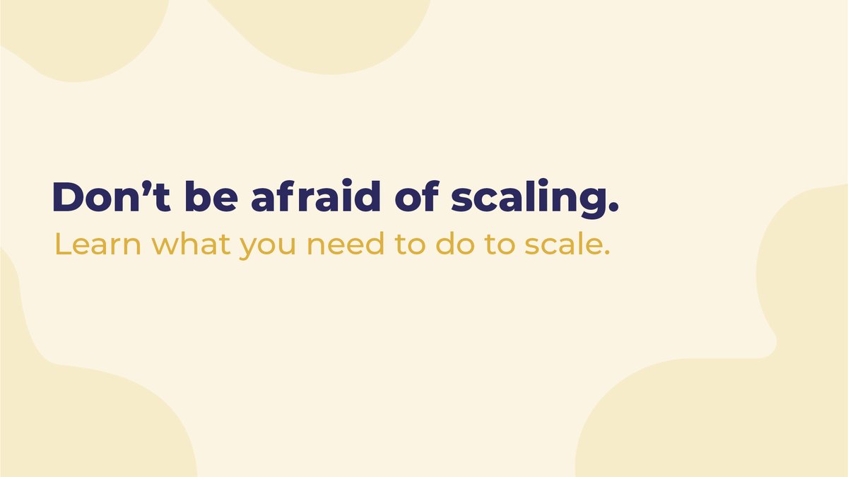 TLDR:Here are the 3 reasons you’re not scaling:1. You're already content with where you are so you're not doing anything to grow.2. You're afraid that scaling will mess up your data & eventually your profitability.3. You’re not ready to scale.