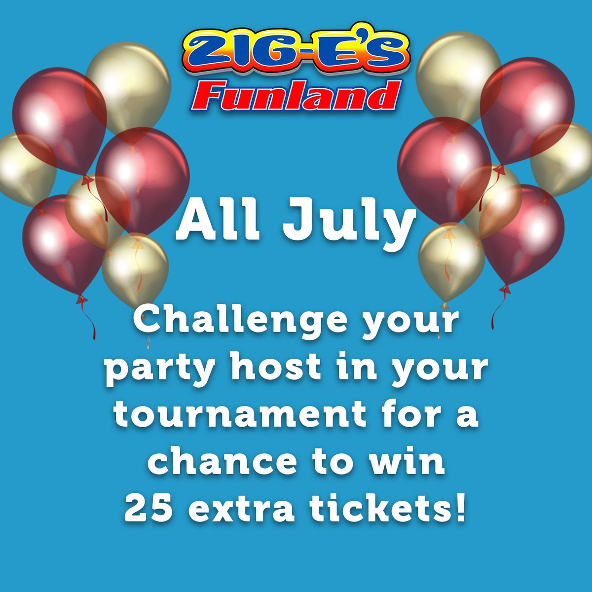 There is still time to act on our July party special! Book your birthday party in July and challenge a party host during the tournament to win extra tickets for every kid!

Call (219) 558-0596 or visit our website to book your party today! #ZigesFUN