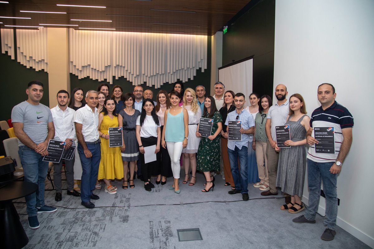 Foundation_FAST's tweet image. Some captures from the closing session of the #SciNova project on #ResearchDesign &amp;amp; #ScienceCommercialization course which was piloted at ANAU &amp;amp; was offered to other interested Armenian universities.The program is implemented w/ @BritishCouncil &amp;amp; @AstonUniversity
#MyCreativeSpark