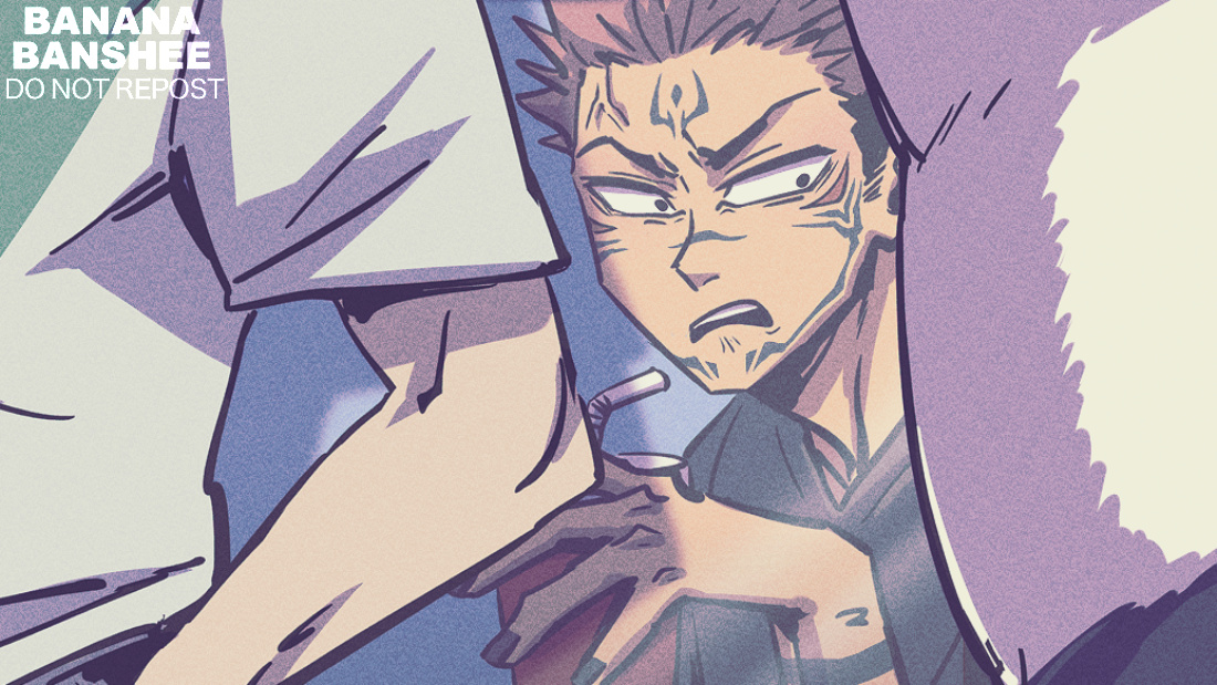 banana_banshee's tweet photo. Let's go to the Cafe, the bill is on Gojo Sensei! 🥤🍧 
(based on the recent JJK Cafe Collab, except Sukuna was included against his will) #JujutsuKaisen #呪術廻戦 https://t.co/SfC2iOIS4j