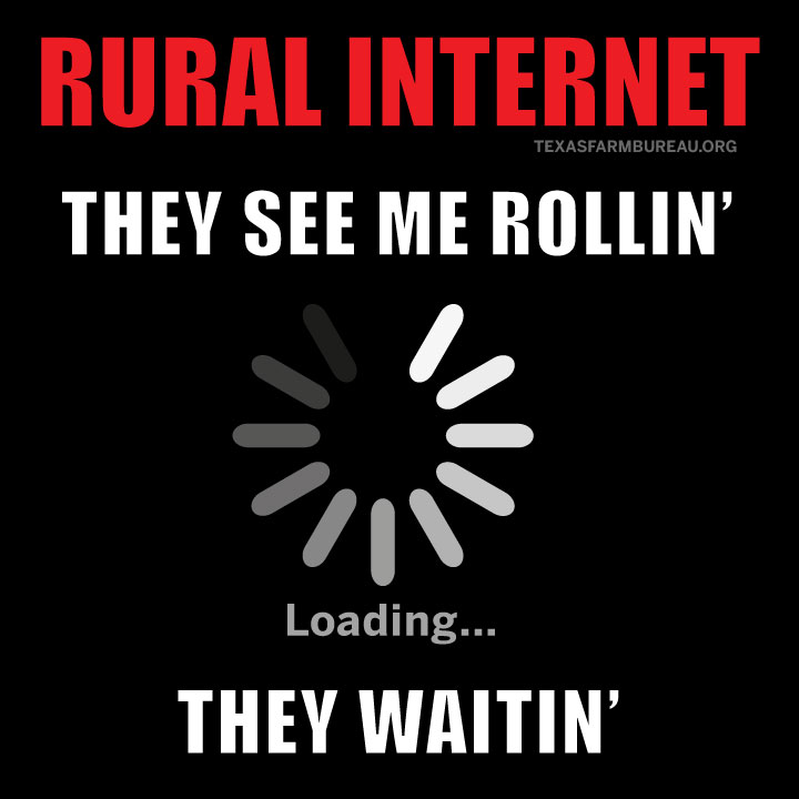 Every day, rural internet is buffering, buffering, buffering…. 

And that makes working from home, tele-medicine and precision ag more difficult. 

Because broadband is no longer a luxury. It’s a necessity. 

Read more: txfb.us/YTAM071221