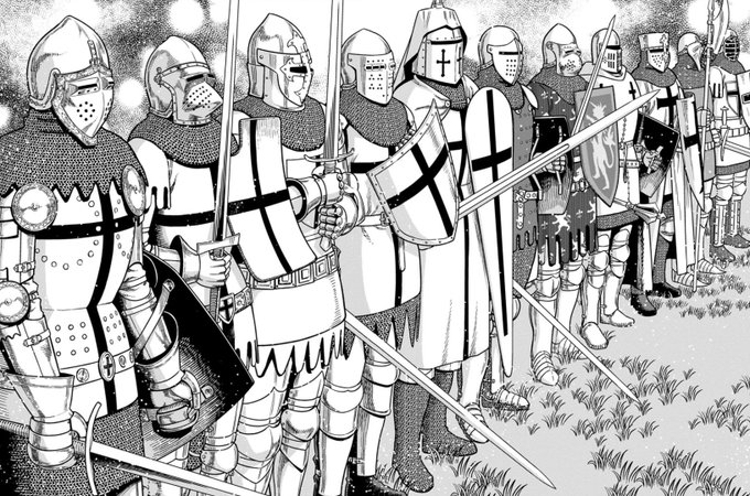 『乙女戦争』作者のこだわりポイント②【甲冑】
作中では有名無名たくさんの騎士が登場します。基本的に甲冑は一人一人違うもので、ある程度パターンはあるけど頑張って描き分けました!
昔から西洋の甲冑が好きだったので楽しかったです♪
#乙女戦争シリーズ完結祭 