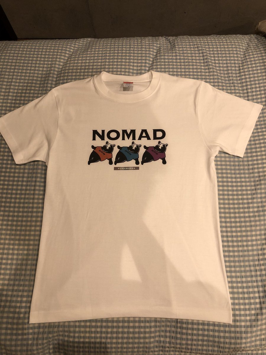 BullseyeNom's tweet photo. NOMAD Tシャツ届きました🎉

デザインを担当してくださったみむさん、ありがとうございます😊

プレゼントしてくださったジンさんもありがとうございます🙇‍♂️

チームでお揃いのTシャツを着るの���初めてです！大切にします(´ω｀) https://t.co/vZUimAhF0x