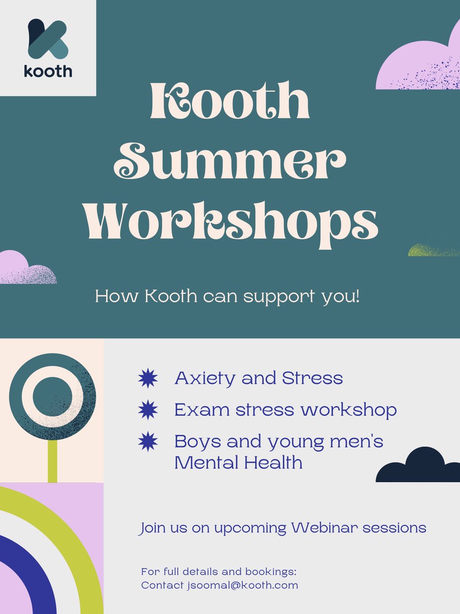 Kooth Summer Workshops to manage your well-being over the summer. Invest in yourself