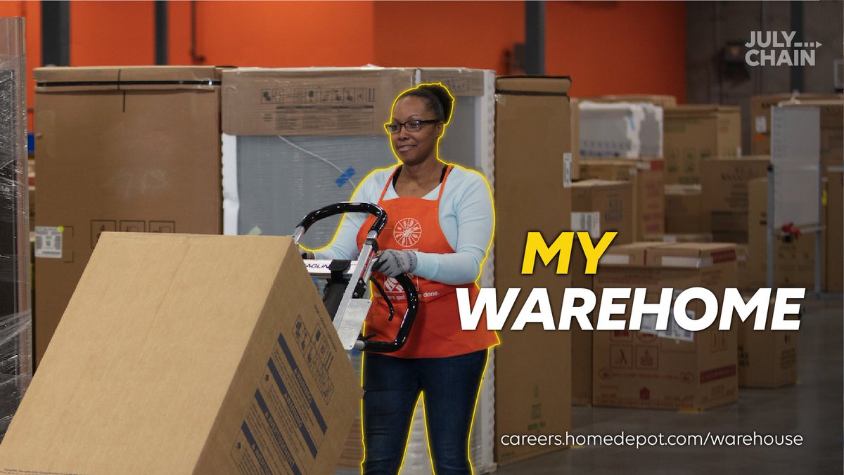 HomeDepotCareer's tweet photo. We have supply chain warehouses across the nation, and some may be closer than you think! To our supply chain associates: where’s your warehouse? Share your favorite ”warehome” memories with #JulyChain. https://t.co/kWdG2MRumE