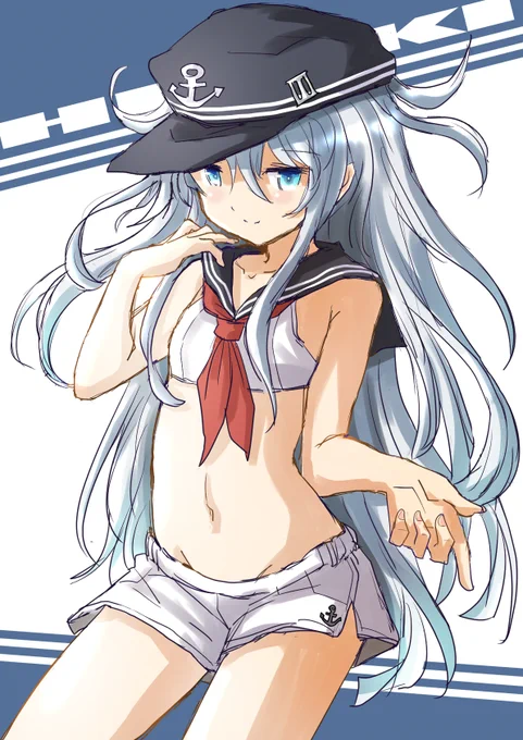 ここ数日暑くて死にそうなので涼しげなサマー響ちゃん描きました
水着のようなそうでないような 