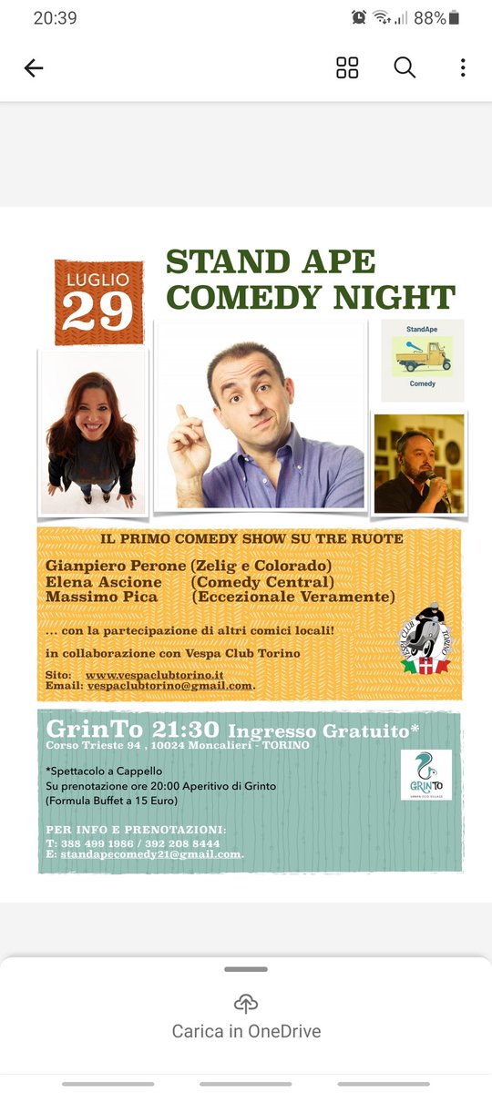 sognooson's tweet image. #stundupcomedy #stundape #comicitaitaliana #cabaret