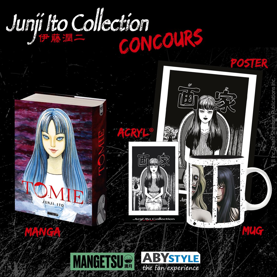 MangetsuFR's tweet image. À l’occasion de l’arrivée de Junji Ito chez Mangetsu avec sa magnifique Tomie, @_ABYstyle vous offre la chance de remporter notre tome ainsi que de sublimes goodies ! 🤩

Pour participer : RT le tweet + follow @_ABYstyle et @MangetsuFR.

TAS le 28/07 prochain. 

Bonne chance 🌕