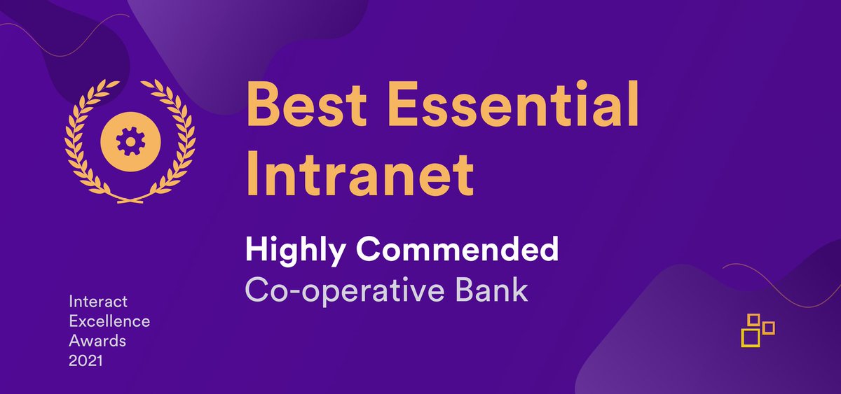 LauraP_1989's tweet photo. Proud to announce that we’ve been highly commended for excellence at the #InteractAwards2021! A huge thank you to @IntranetExperts for presenting The Buzz with this award! Congratulations to all the team @CooperativeBank and @IntranetExperts https://t.co/UBGO7DQiDm https://t.co/kw2gEhnBT2