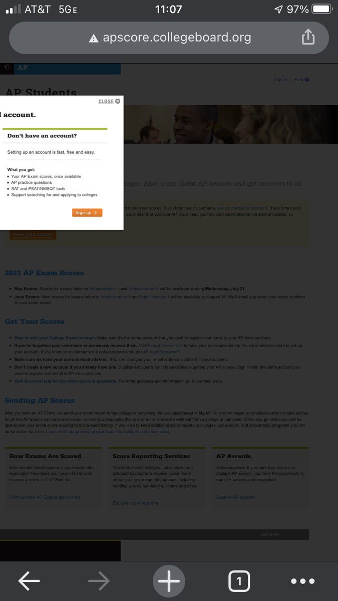 Good job <a href="/CollegeBoard/">College Board</a> making the AP scores inaccessible on a mobile device! Can’t log in if the text boxes are cut off on the left side!