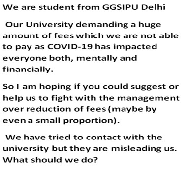 Sourabh93741828's tweet photo. #VoiceAgainstIPUFees @Dir_Education https://t.co/9QKVsjoJq7