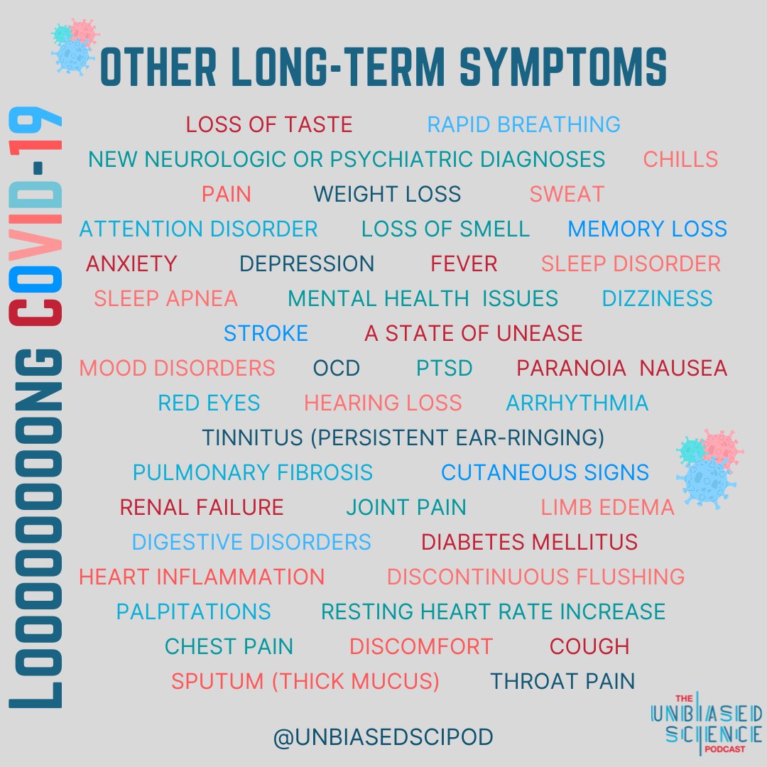 1/2 #LongCovid19, it's NOT 'just the flu.' Recent studies have suggested that anywhere from 10 to over 50% of individuals infected w/ COVID-19 experience long-term symptoms, while 73% of those hospitalized w/ COVID-19 experience at least one symptom that lasts at least 60 days.