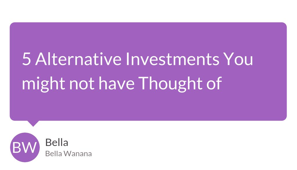 BellaWanana's tweet image. Read the full article: 5 Alternative Investments You might not have Thought of
▸ lttr.ai/jbXM

#KeyStrategy #BuildingWealth #OptionDecadesAgo #DigitalGeographicalRestrictions #OfferSmallAmounts #Incredible$14Trillion #MajorEconomicShocks #EasySideHustles