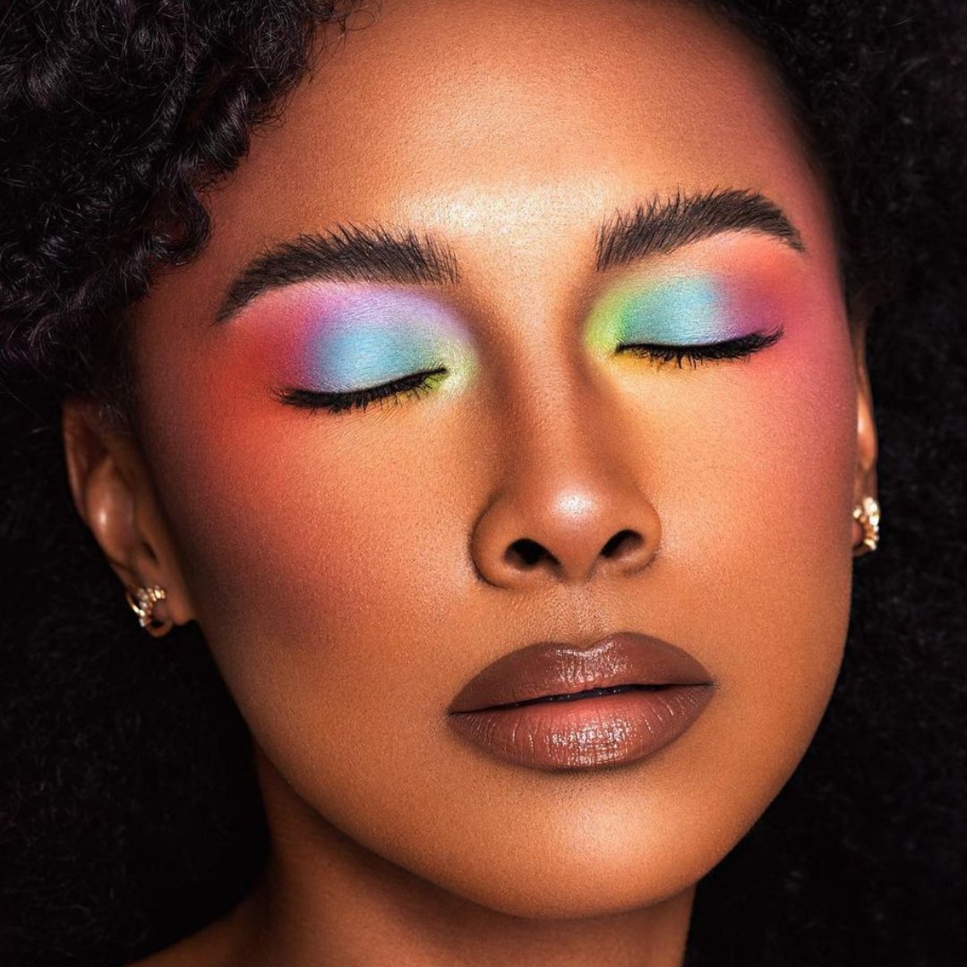 Spstyled is living the rainbow dream in Take Me Back To Brazil 💃🏽

MUA: <a href="/erinkahalymua/">ig: erinkahalymakeup</a>

#bhcosmetics bit.ly/2QII39U