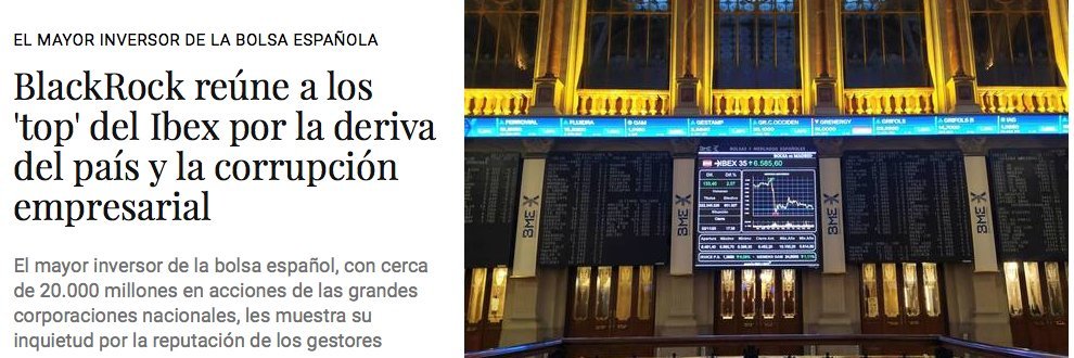 SalvadorCortin6's tweet photo. @KoldoPereda https://t.co/leSwZIsWbF
Notícia 20/10/2020 del Confidencial: " #BlackRockBlok rEÚne a jefes del Ibex por la deriva Corrupción Empresarial"🤔🧐

Hoy julio 2021 de 'Vozpópuli': "Sánchez se rEÚne con Larry #FinkTank, el capo del Ibex, con el caso Villarejo de Fondo"😬😰😱🤕💩 #Fugim https://t.co/eFU7CV5TPC