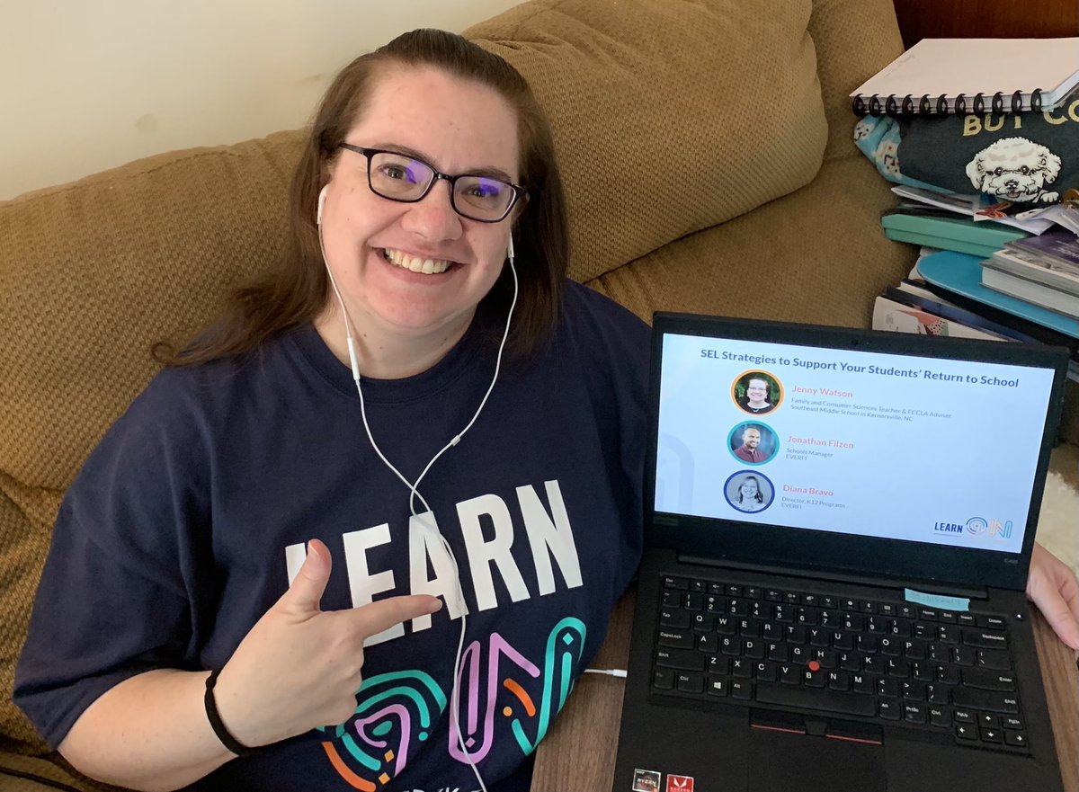 SEMSFACSTeach's tweet image. I’m getting my #LearnOn with @EVERFIK12’s #LearnOn2021 Conference!  Are you?  #EverfiEmpowers #SEL @CTEforNC @NCFCCLA @WSFCSCTE @wsfcs