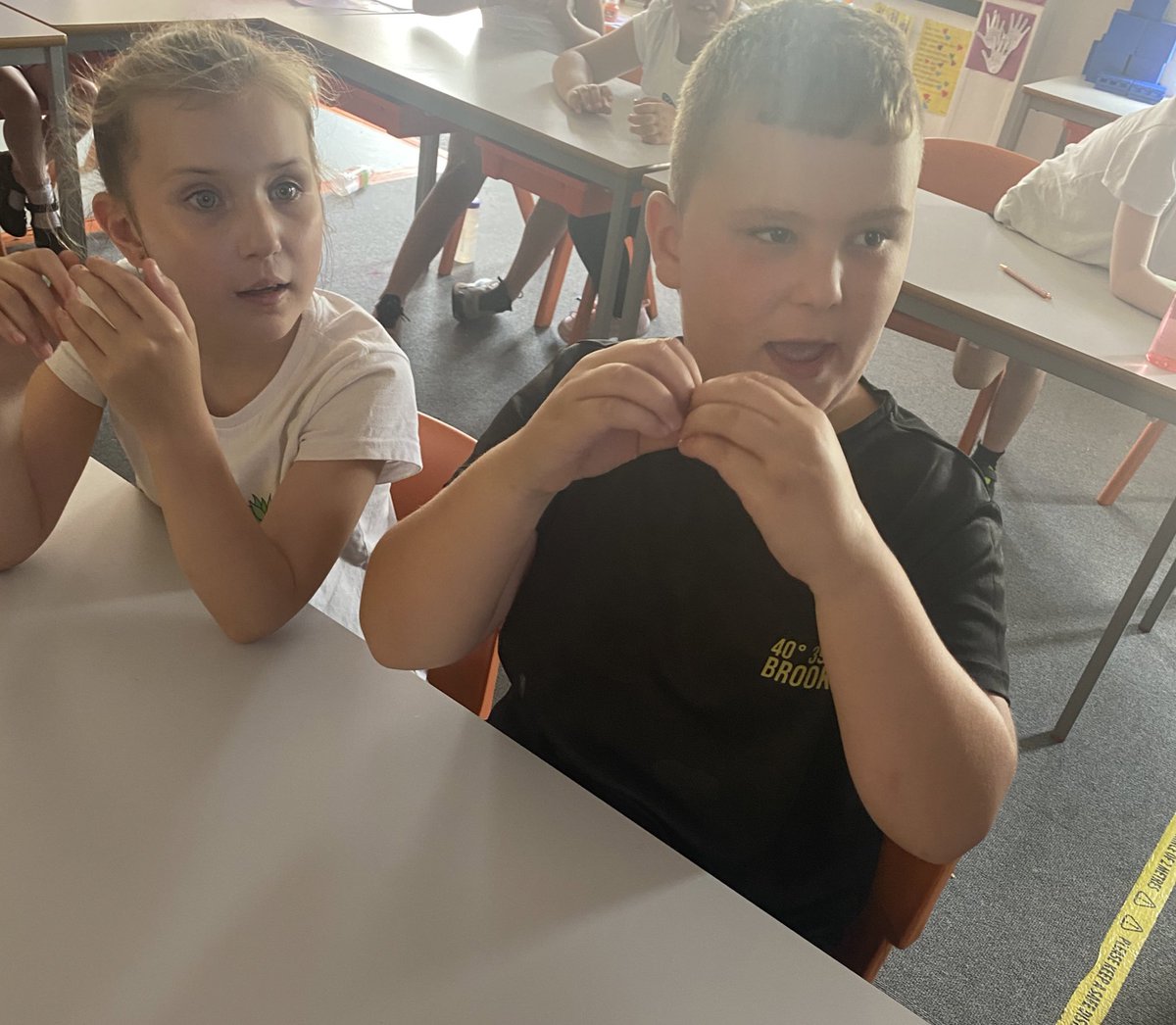 BirchwoodCE's tweet photo. Year 4 wanted to say a HUGE thank you to @STEMAmbassadors for hosting a virtual lesson on sound today. The pupils were so interested in all of it - the best bit had to be learning sign language, a fantastic skill to have! @allaboutstem #bcepsscience #bcepsyear4 @BritishSignBSL https://t.co/Z2P4eKwReK