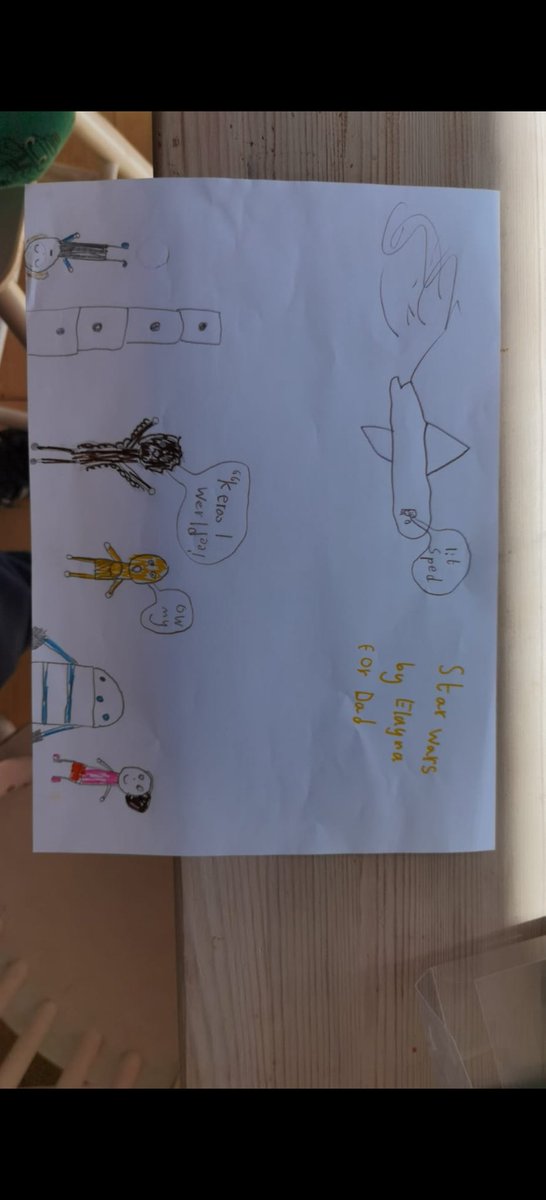 StevenCray1's tweet photo. @HamillHimself my 7 year old daughter and I watched all the star wars movies during lock down. She absolutey loved it and has taken to drawing her favourite scenes from the movies. She said luke is her favourite and she wanted you to see them #starwars #maytheforcebewithyou https://t.co/zzo20vW1t5