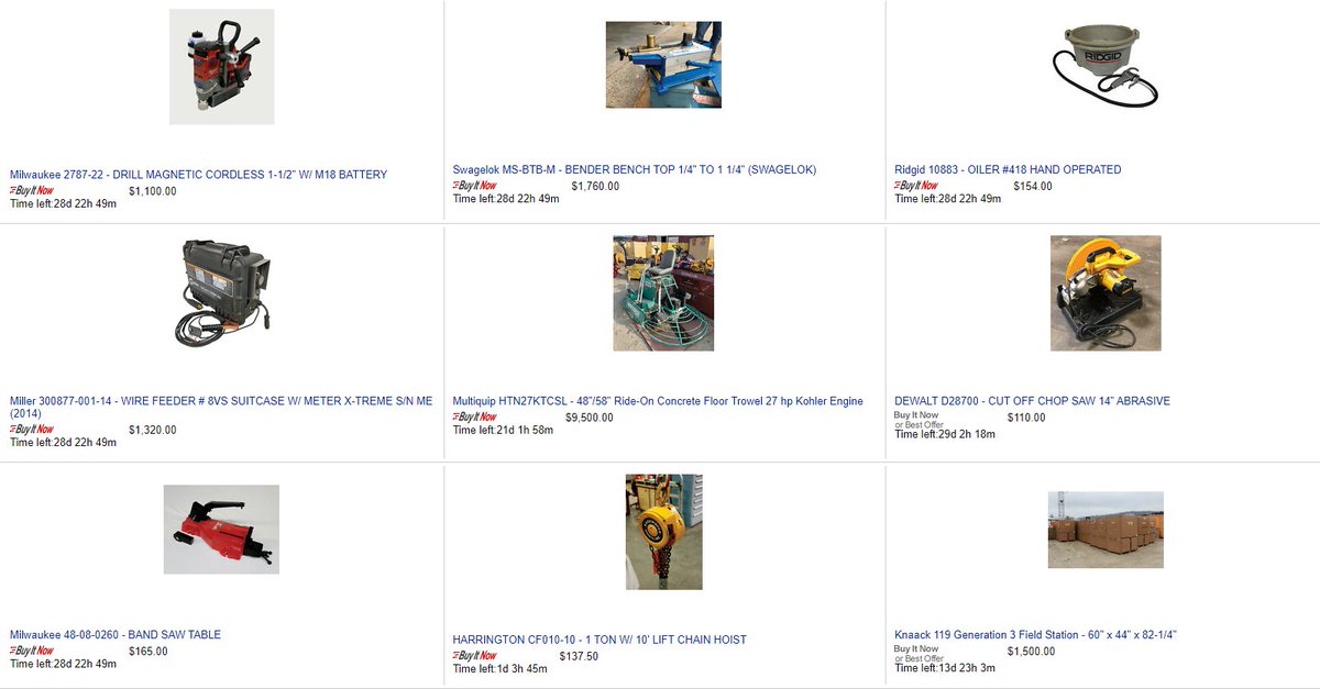 FMMAFCO's tweet photo. Did you know F&amp;M MAFCCO offers a wide variety of construction tools and heavy equipment for sale on eBay?

You don't want to miss out on all of the tools and equipment we have to offer at great prices!

Check out our eBay page in the link below.
https://t.co/jRx41aJn4O https://t.co/DuhsMjgiwc