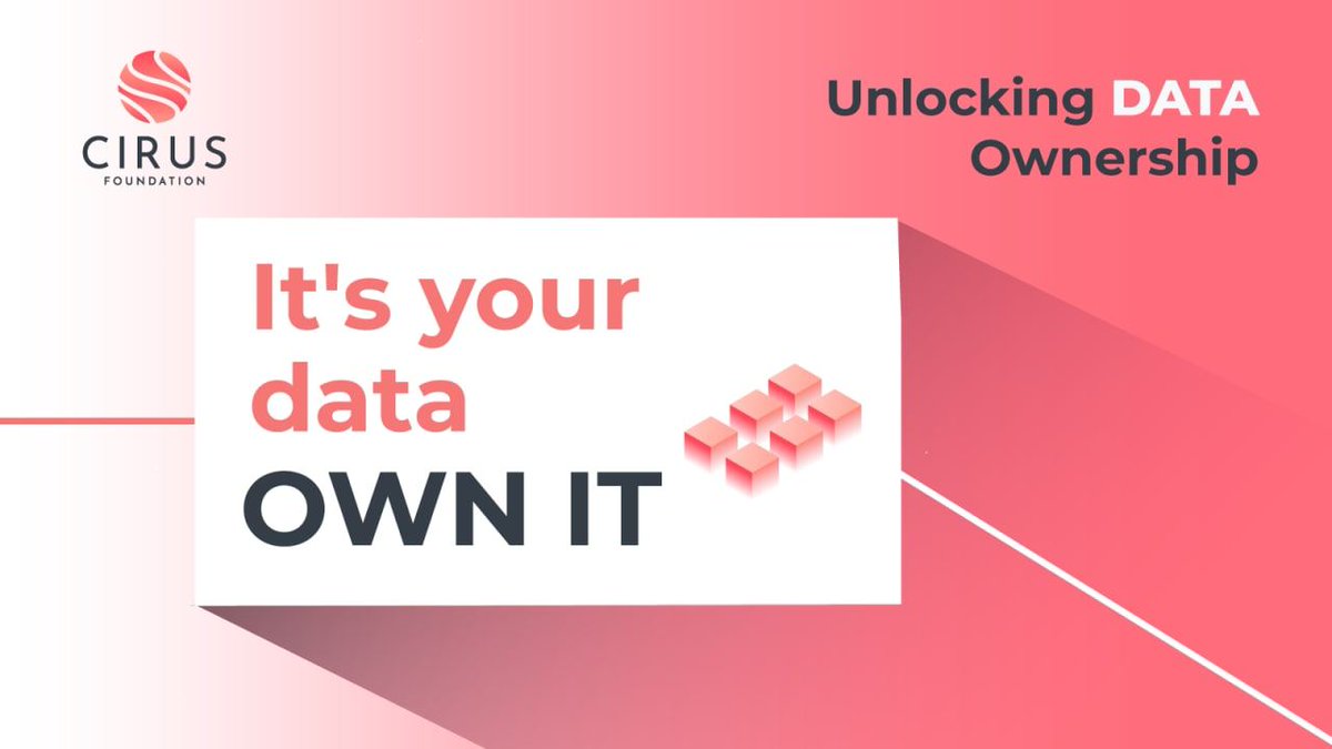 2/4
Be in control of your data with Cirus:

☑️Only you have the keys to your data
🔒Your data is secure
🔄Your data is a digital currency, it will provide opportunities beyond value remittance

#datamonetization #dataownership #DeFi