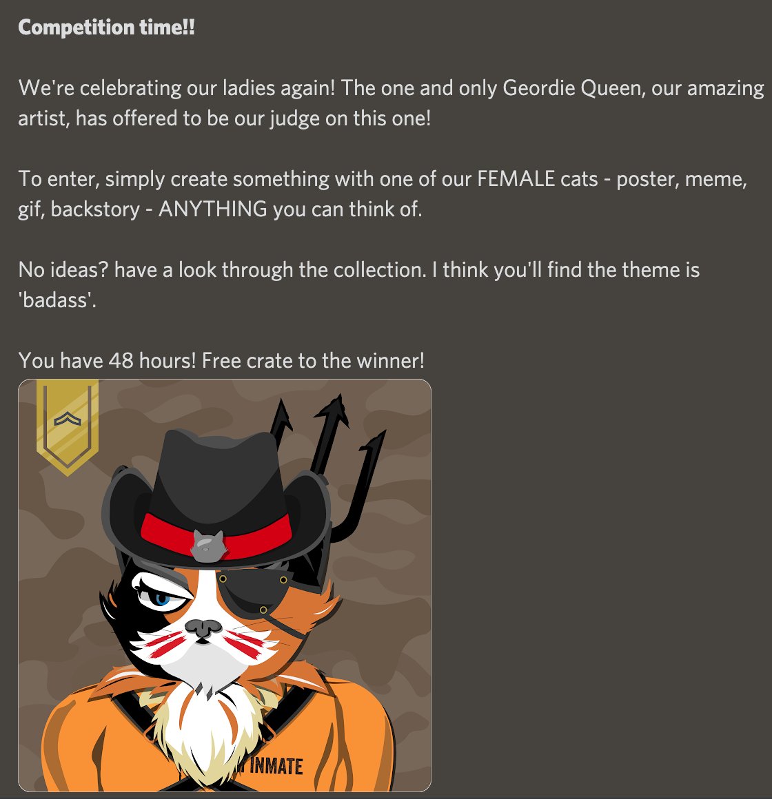 MadCatMilitia's tweet image. Competition!! Remember to retweet this to qualify!
#madcatmilitia