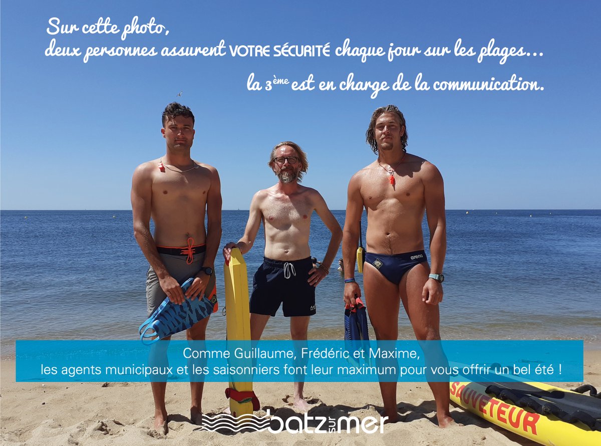 💛💙 Des missions différentes, mais une même passion : vous offrir un bel été à Batz-sur-Mer ! #BatzsurMer #SNSM