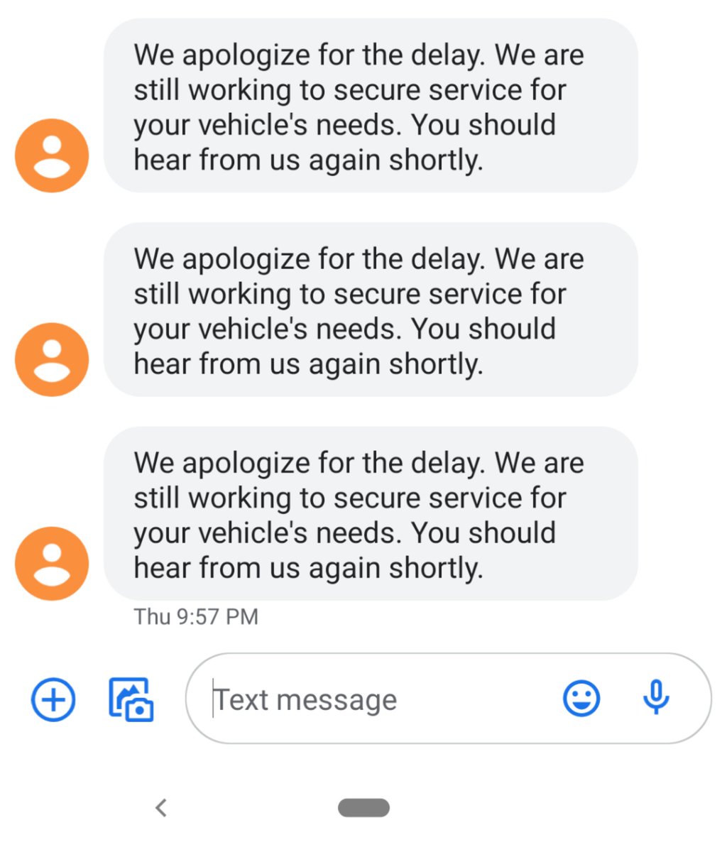 This is everything what you have to know about <a href="/progressive/">Progressive</a> roadside assistance. I was waiting three hours on a highway and nobody came.