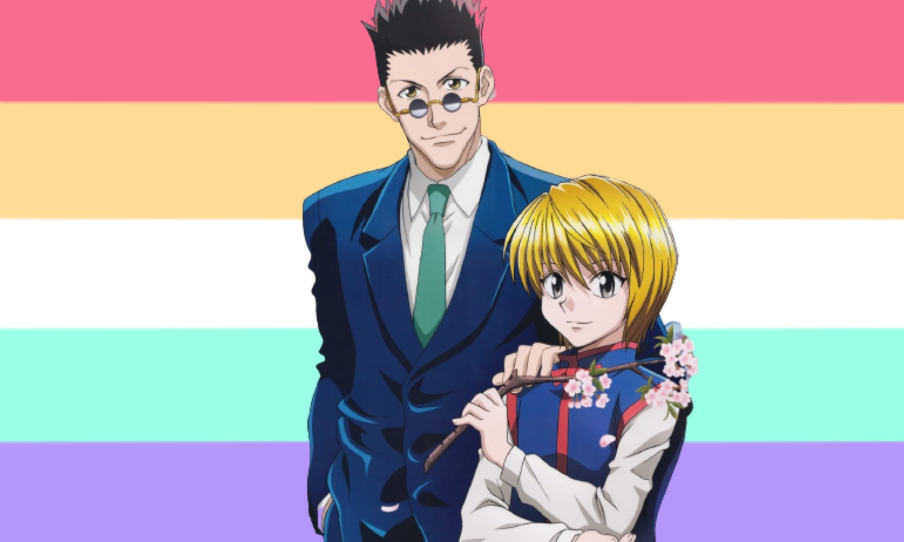 kurapika and leorio paladiknight (hunter x hunter) drawn by