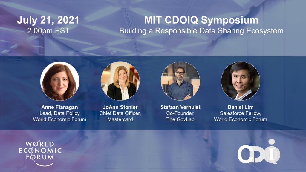 anniejf's tweet image. Looking forward to moderating this all star panel @MIT_CDOIQ @11am PST WITH @PrivacyDesign @sverhulst and Daniel Lim of @salesforce @wef #responsibledata #datatogether #road2data #mitcdoiq  lnkd.in/g36R7Ph
