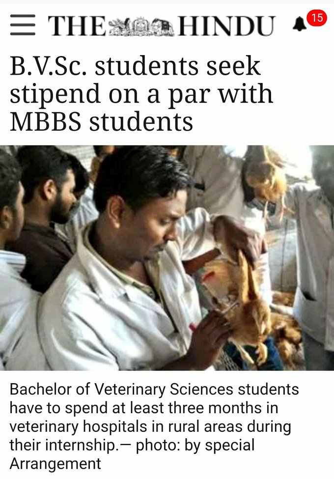 Dear Vet's-
बादलों की ओट से सूरज निकलने वाला है,
सफर जारी रखो वक्त बदलने वाला है।

#Increase_Vet_Stipend

<a href="/icarindia/">Indian Council of Agricultural Research.</a> <a href="/Dept_of_AHD/">Dept of Animal Husbandry & Dairying, Min of FAH&D</a>  <a href="/atul1chaturvedi/">atul chaturvedi</a> <a href="/PRupala/">Parshottam Rupala</a> <a href="/drsanjeevbalyan/">Dr. Sanjeev Balyan</a> <a href="/presidentVCI/">Dr. Umesh C Sharma</a> <a href="/ashokgehlot51/">Ashok Gehlot</a> <a href="/KatariaLalchand/">Lalchand Kataria</a> <a href="/drarushimalik/">Dr.Arushi Malik IAS</a> <a href="/KavendraKV/">Kavendra Himanshu Chauhan</a>

#Increase_Vet_Stipend