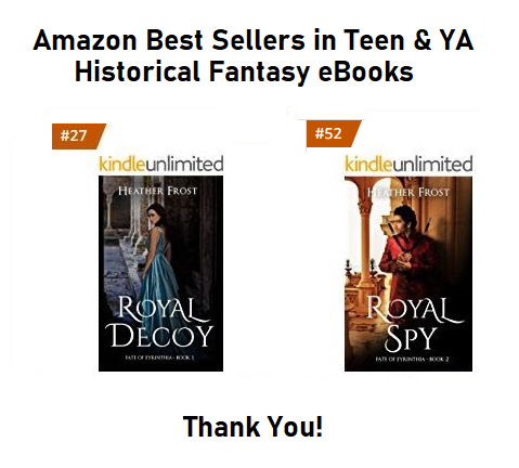 HeatherFrost's tweet photo. I am SO excited to see this! Thank you for reading, buying, and sharing these books with others. I have the BEST readers! ❤️❤️❤️⁠
⁠
❓ Which cover is your favorite?⁠

#feelinggrateful #amazonbestseller #RoyalDecoy #RoyalSpy #FateofEyrinthia #YAFantasyRomance #IndieAuthor https://t.co/9pHJd9c9Sj