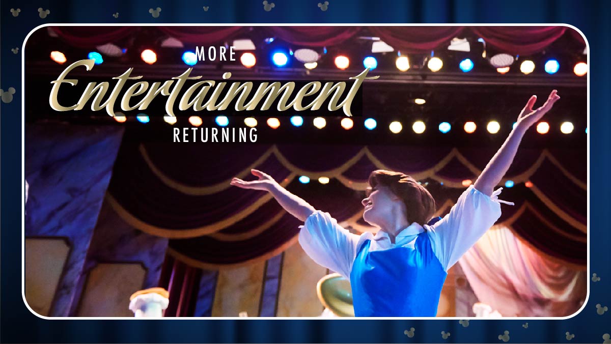 DisneyParks's tweet photo. Exciting news! 🌟 More entertainment is returning across @WaltDisneyWorld Resort this summer! Details: https://t.co/UStrdrJQDs https://t.co/iKxcFyPBgD