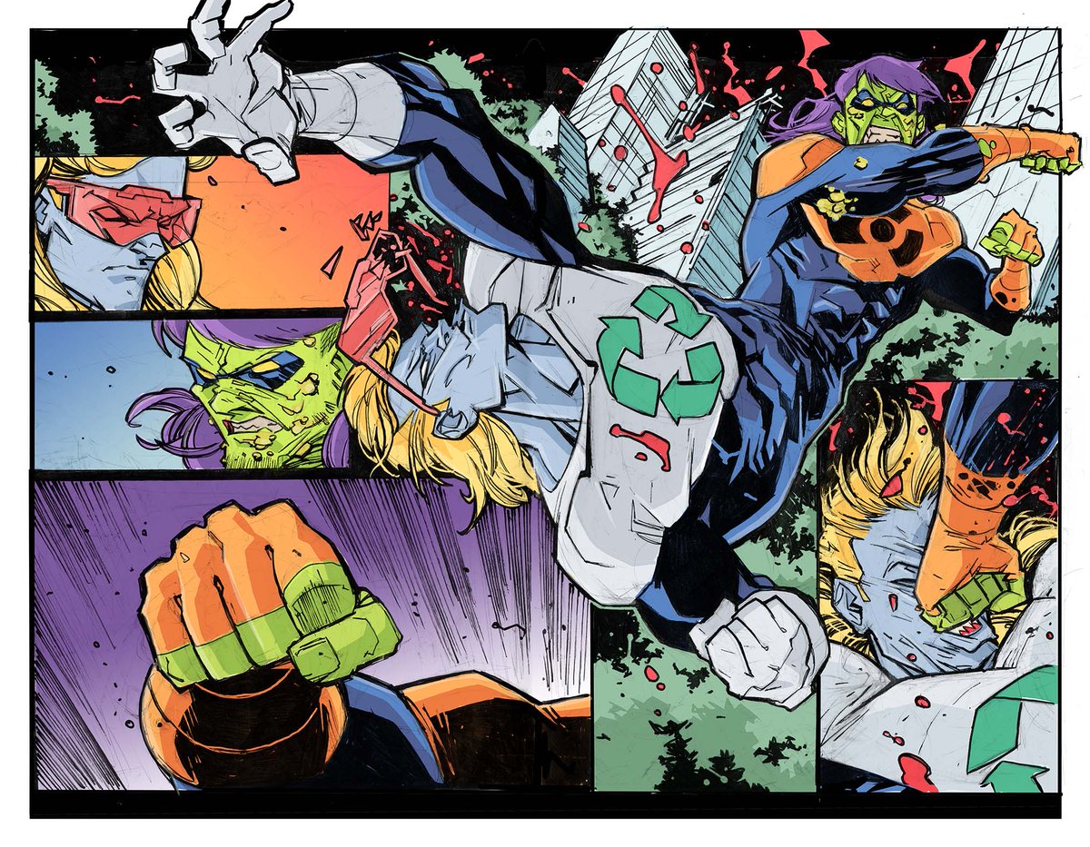 tromaman's tweet photo. I haven't posted anything for a long time, so I wanted to update you on the VERSUS project @NukemComics Here is a small preview in color, I hope you like it.
Kickstarter campaign will arrive soon. https://t.co/Qp272rqYFY