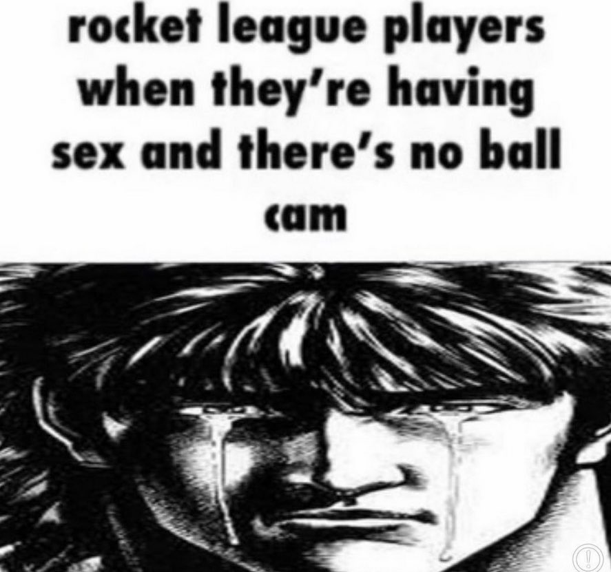 ChickenlessBone's tweet photo. @RealJoeDeadass rocket league players when they're having sex and there's no ball cam https://t.co/38ZvUcrq7n