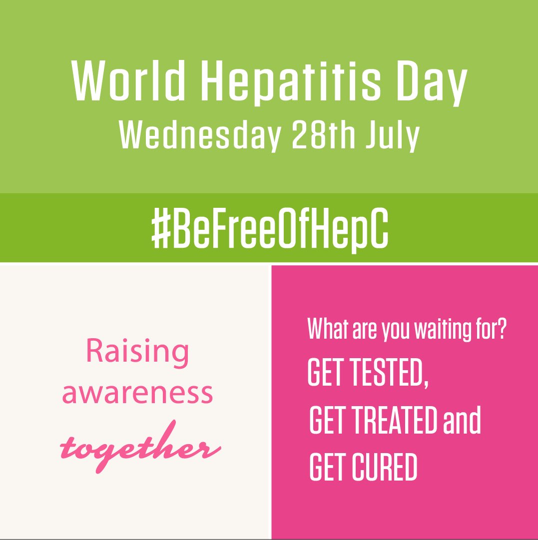 Did you know 1 week today is #WorldHepatitisDay? We are joining with other organisations to raise awareness of hep C and the importance of getting
tested and treated. #HepCUL