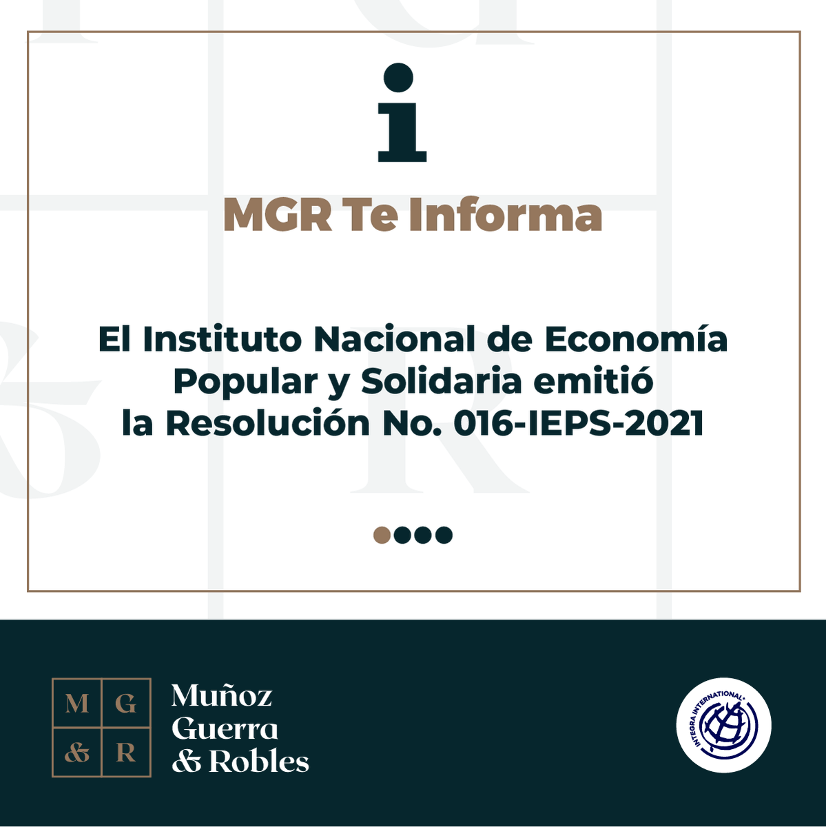MGR_Ecuador's tweet photo. #MGRTeInforma, el 21 de junio se aprobó la Resolución No. 016-IEPS-2021 por el Instituto Nacional de Economía Popular y Solidaria. Conócenos, visita nuestra página https://t.co/ic1OwCLXDj #MGRecuador #ecuador #economía https://t.co/SYOgbEhuc2