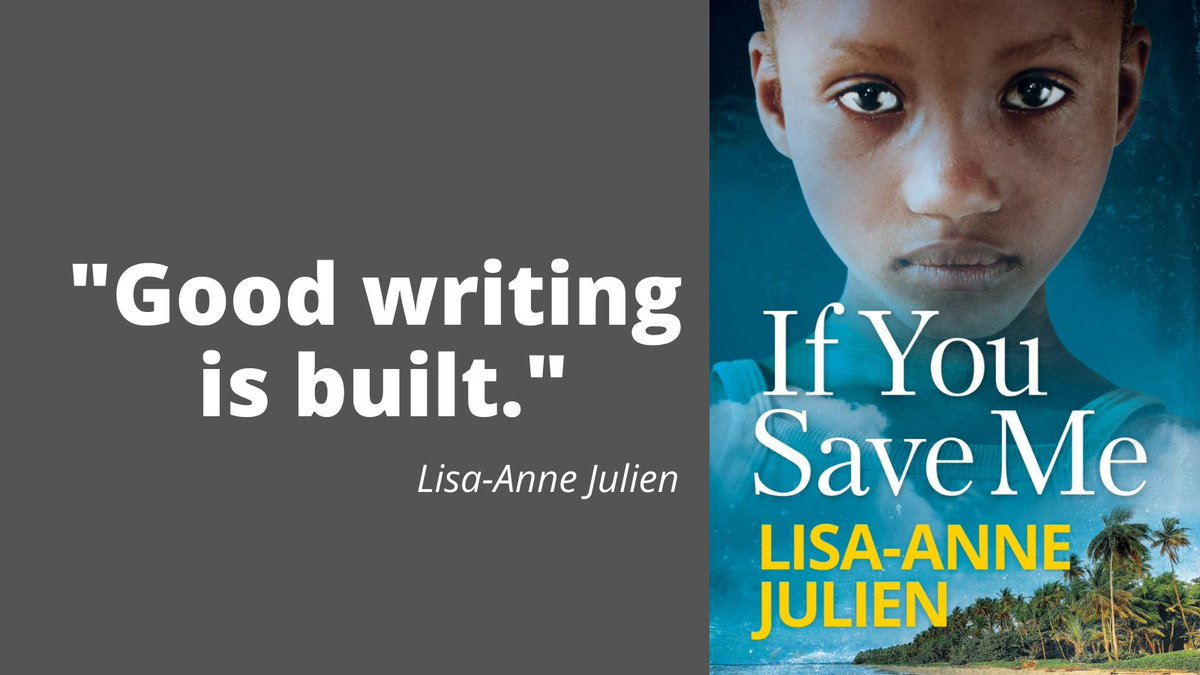 allabtwriting's tweet photo. Writers, don't give up. Never forget: 'Good writing is built. It starts off bad, becomes less bad, better, good... ' #writingtip from @LisaAnneJulien1 Check out her recently published book #IfYouSaveMe @KwelaBooks https://t.co/E863qUk8Nm