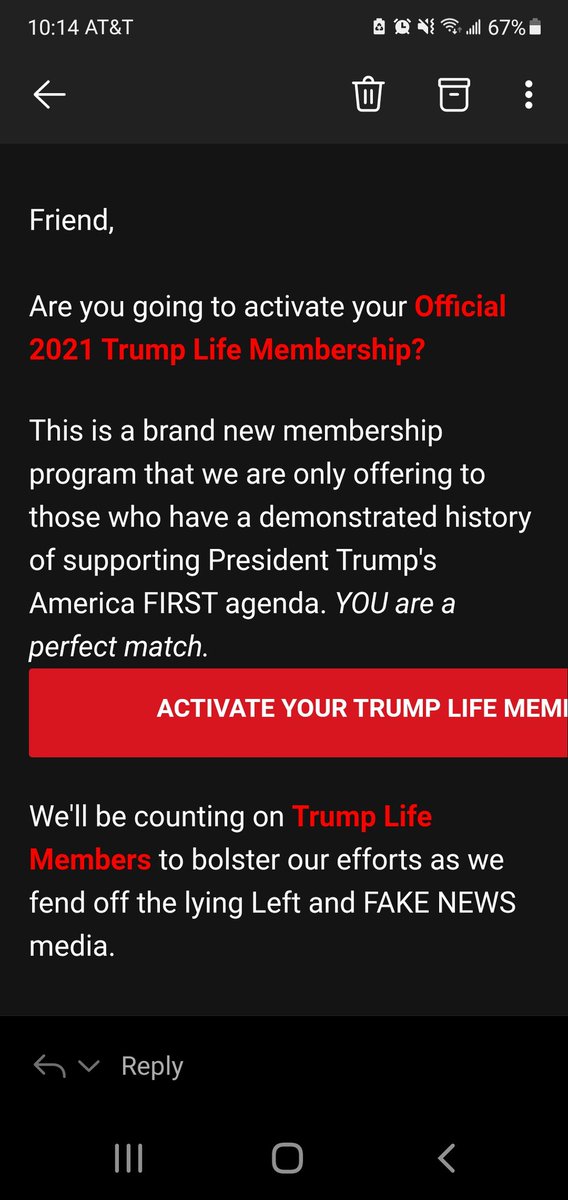 jodikyman's tweet photo. Trump Life Membership? This is from the @RNC folks. This is disturbing on so many levels. They are 100% the Trumplican cult. They are not even a party. This is pure cult. #batcrapcrazy #GQP
@Winttocs @ninigirl84 @TxsleuthUSA https://t.co/2dpSIf4aPw