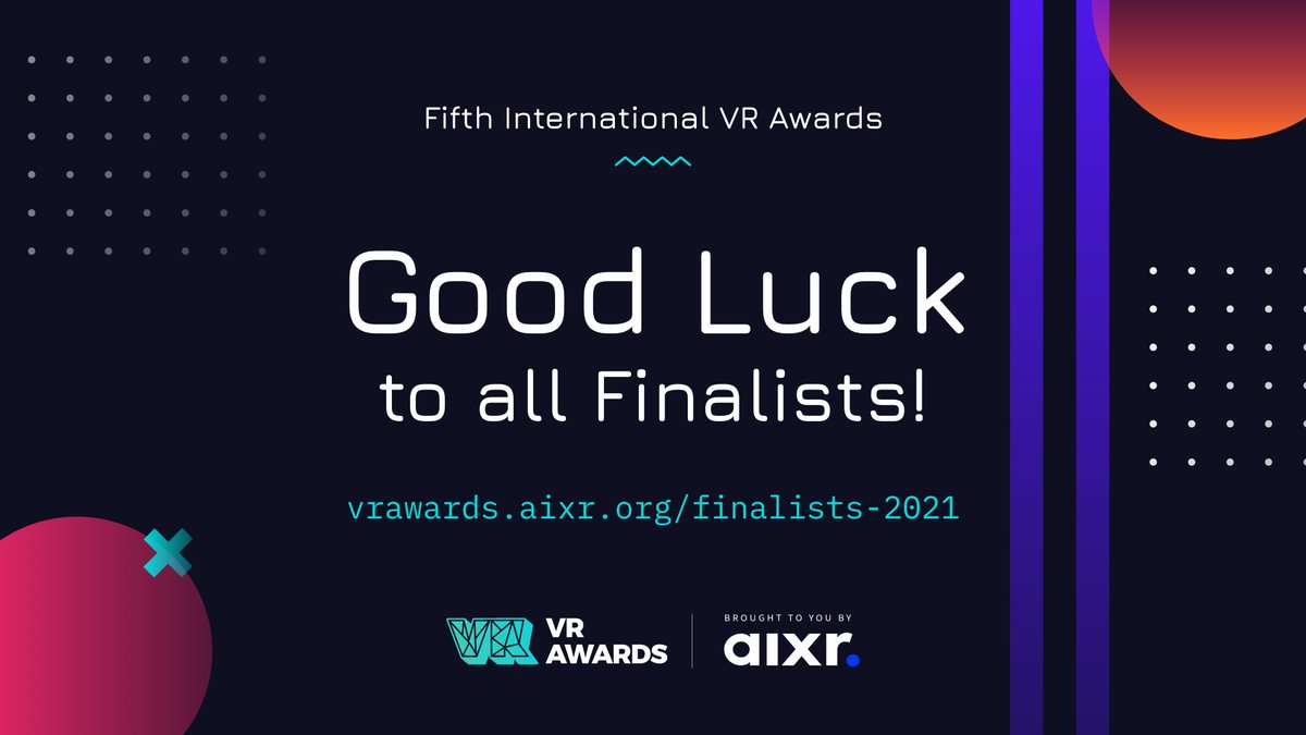 OrkaInformatics's tweet image. We are very excited to be nominated in two categories of AIXR VRAwards 2021!
VR Education and Training of the Year
VR Enterprise Solution of the Year
Good luck to all finalists!
vrawards.aixr.org/finalists-2021/

@VRAwards @UniStrathclyde @DHLsupplychain
#VR #VRA21