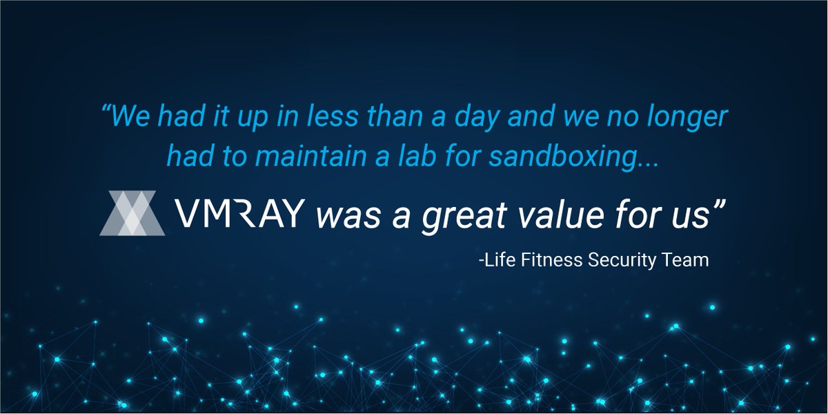 vmray's tweet photo. We leverage faster response times and higher quality reports into real value for #cybersecurity professionals. See how VMRay immediately saves time and provides your team with long lasting benefits! ⬇️

https://t.co/XxrdWEiZ71

#Security #infosec #technology #Ransomware https://t.co/y3ZQWBfbUm