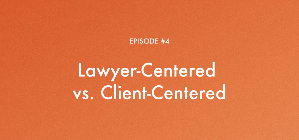Today on Matters, <a href="/jack_newton/">Jack Newton</a> and @nefra_ann are joined by @kbennettlaw, @hello_divorce and <a href="/justin_osborn/">Justin Osborn</a> to talk about lawyer-centered vs. client-centered legal service delivery, and the effects these models have on lawyers and clients.

Tune in 🎙️
clio.com/podcast/episod…