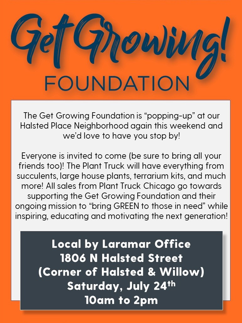 ChicagoLocalApt's tweet photo. This weekend we're excited to welcome back the Get Growing Foundation's Plant Truck to our Halsted Place neighborhood in Lincoln Park! Everyone is invited, come say hi and bring a new plant baby home with you :) https://t.co/e4UXiTcEY9