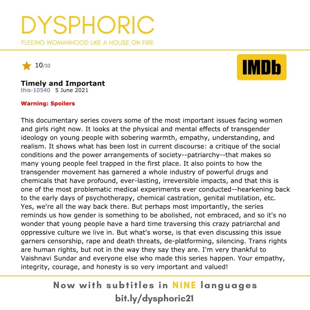 Vaishax's tweet photo. Thank you, this means the world to me.
If you have watched the film, & would like to review it, please do so here:
IMDb - https://t.co/9UoCNRCWUi
Letterboxd - https://t.co/EaCC7177ru
If you are sharing online, please tag me or use hashtags
#dysphoric #dysphoric21 #limesodafilms https://t.co/E7juJ0Sa2a