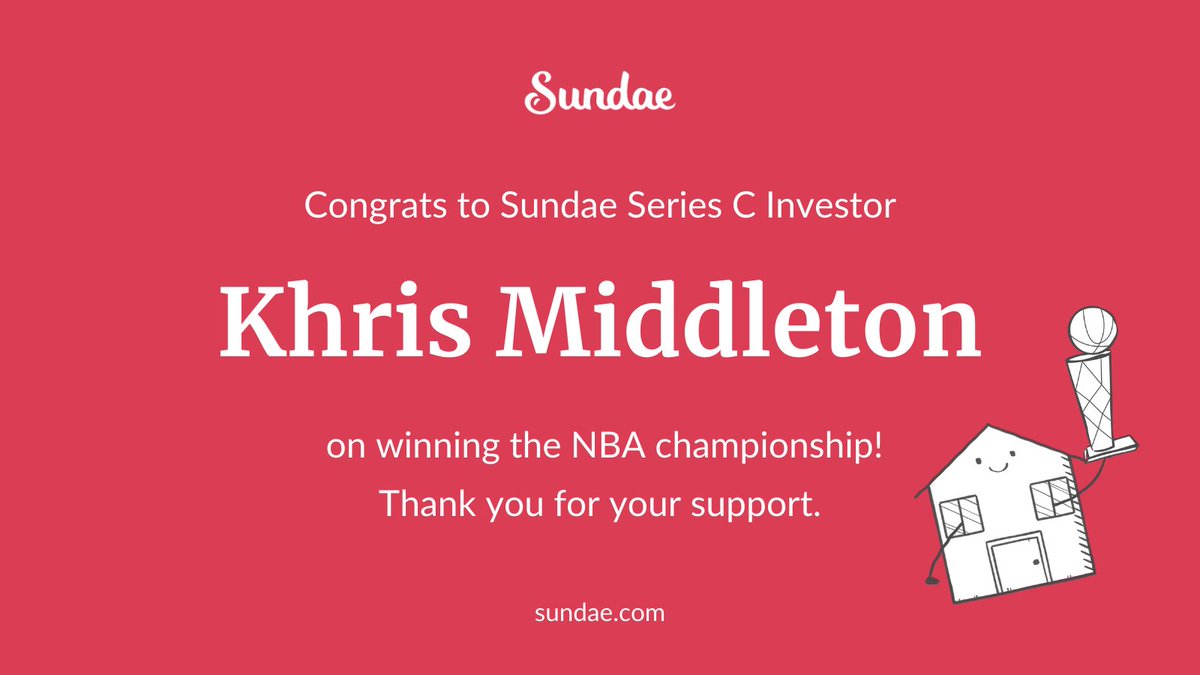 SundaeHQ's tweet photo. Yesterday was a huge day, not only for Sundae and our Series C announcement, but also for our investor @Khris22m! Khris and the @Bucks clutched the NBA championship in an incredible game! Congrats!🏀 @bucksinsix #BucksIn6 #FeartheDeer #NBAChamps #NBAFinals @FiservForum https://t.co/h8SwkdPHyf