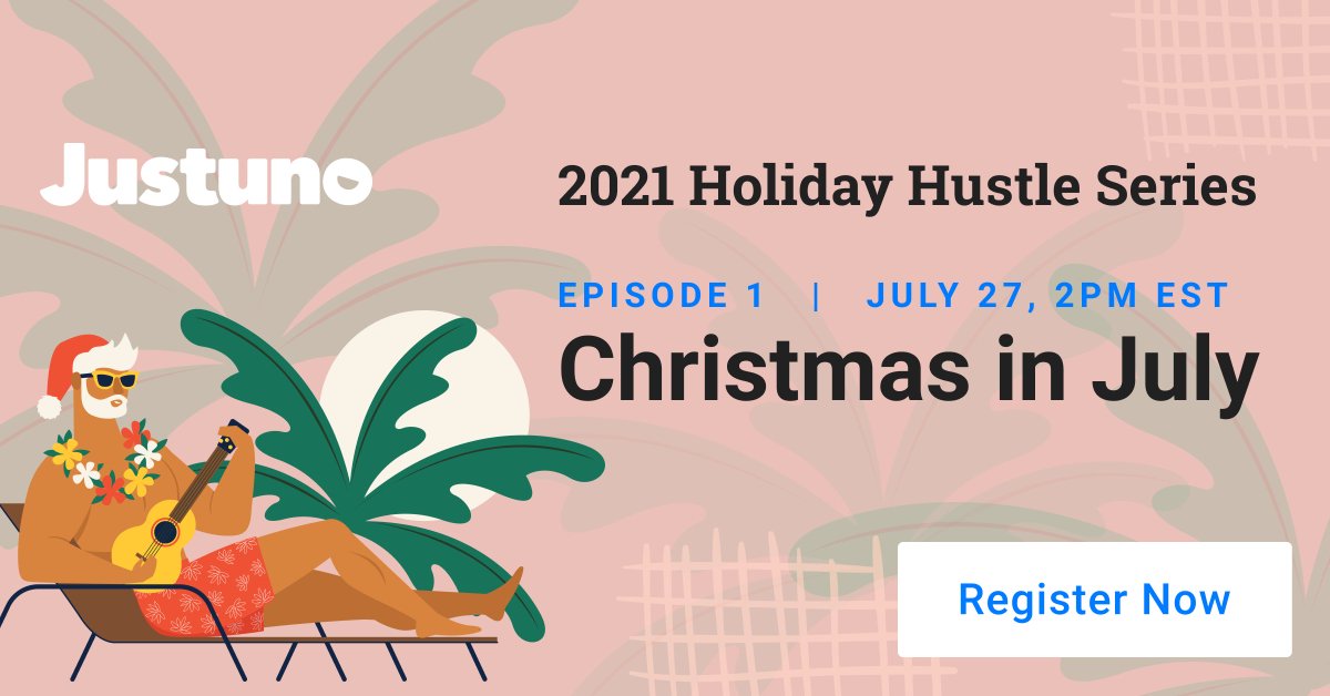 👀Join us on 7/27 as <a href="/Justunosocial/">Erik Christiansen | CEO Justuno</a> kicks off their Holiday Hustle webinar series, featuring top technology partners like ShoppingGives, Omnisend, Gorgias, and more, for top tips on preparing for the holidays and ensuring it's a success. Register now👉🏼 bit.ly/3rsepYk
