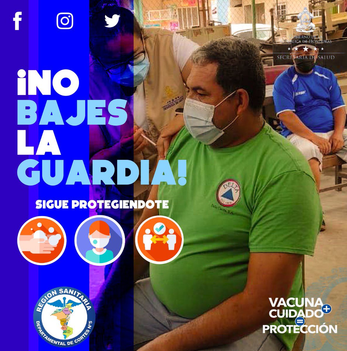 RSD_CORTES's tweet photo. 🔹Vacúnate y síguete protegiendo💉🔹

Las vacunas contra la #COVID19 son una medida más de protección.
Si estás vacunado no te descuides, continúa con las medidas de bioseguridad.
Controlar el virus es responsabilidad de todos.

Ayúdanos a ayudarte❗️

#TodosContraelCoronavirus😷 https://t.co/N3qJTLIpjT