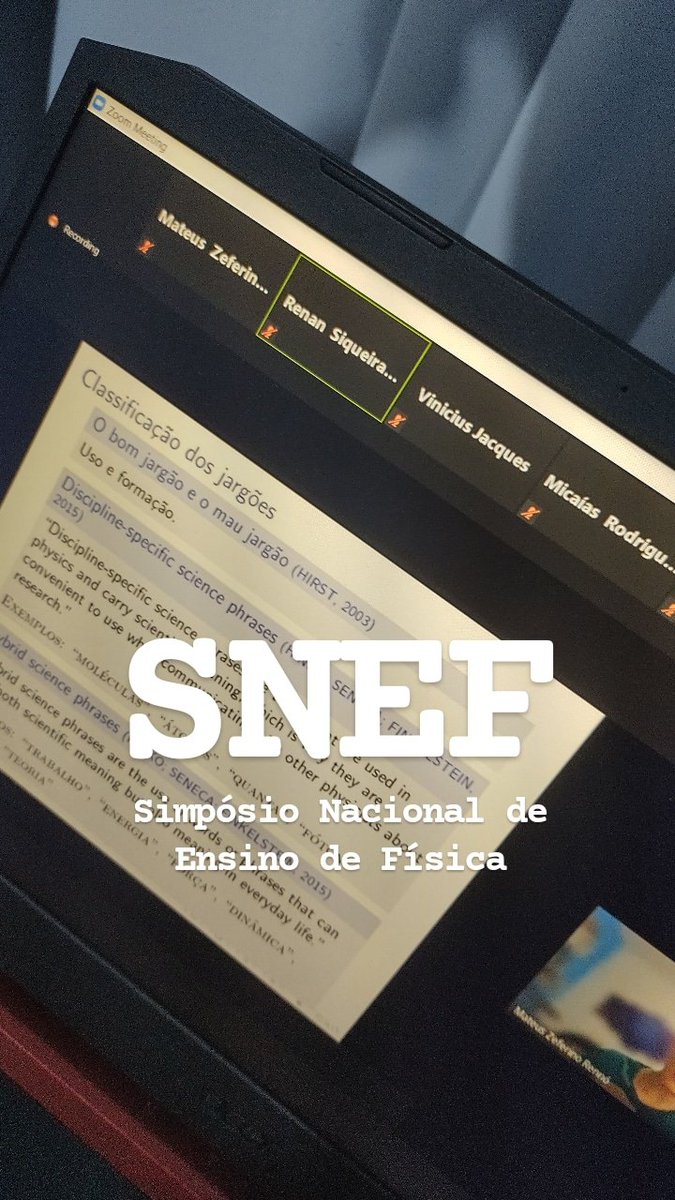 mateuszrenno's tweet photo. Hoje apresentei meu trabalho no Simpósio Nacional de Ensino de Física. Foi muito bacana!! #SNEF #SNEF2021 #IFGW #UNICAMP #FÍSICA #DIVULGACAOCIENTIFICA https://t.co/BJ95QitxvI